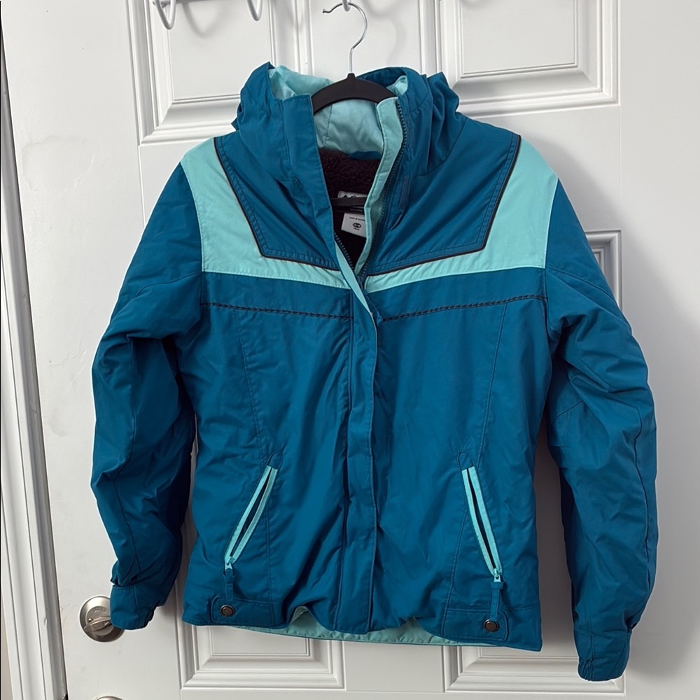 Columbia Youth 14/16 Teal and Light Blue Snow / Winter Jacket